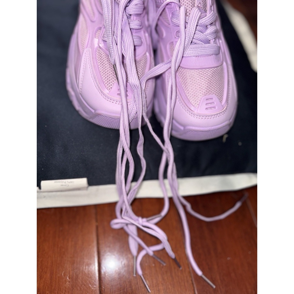 Purple Chunky Platform Sneakers W Thick -Slip Sole, Height Increase & Cushioned - Picture 7 of 13